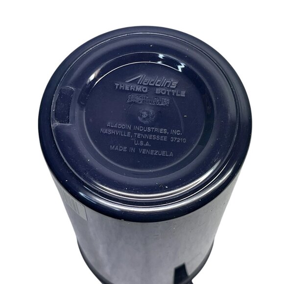 Vintage Aladdin Thermo Quart Bottle For Cold Beverages 1986 - Navy Blue - Used - Picture 3 of 3